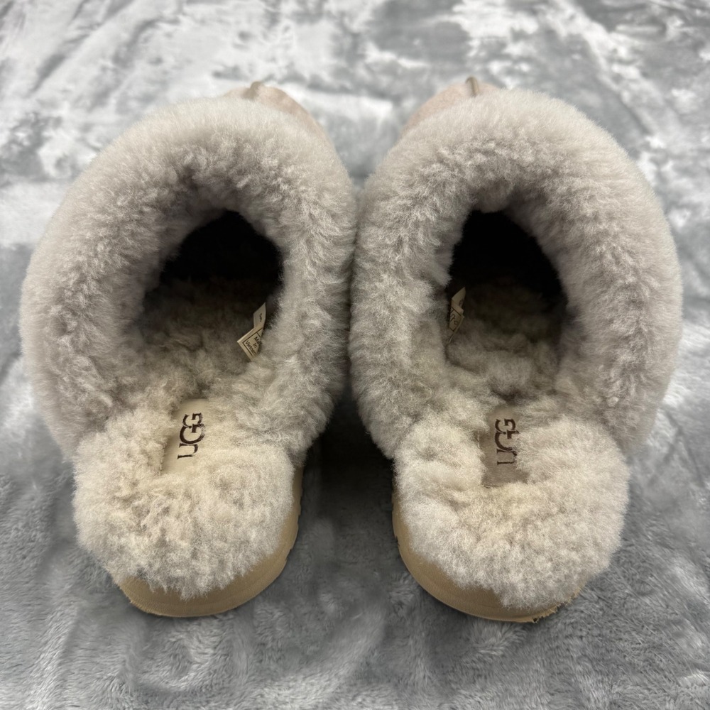 UGG Disquette Suede Platform Slippers Goat Grey Womens 8 1122550‎ - Picture 6 of 13